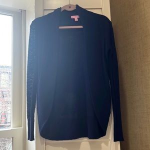 Lilly Pulitzer Navy Amalie Open-Front Cardigan Sweater XXS